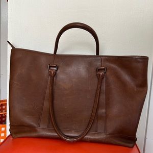 LL Bean leather tote/briefcase